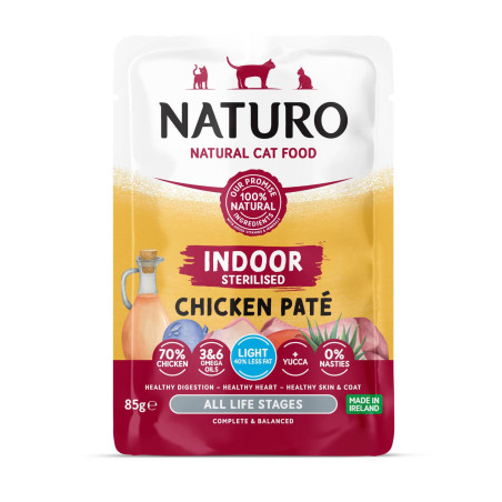 Naturo Paté para gatos Esterilizados Pollo