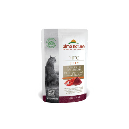 Almo Nature HFC Jelly Pouch para Gatos - Filete de Atún & Langosta 55g