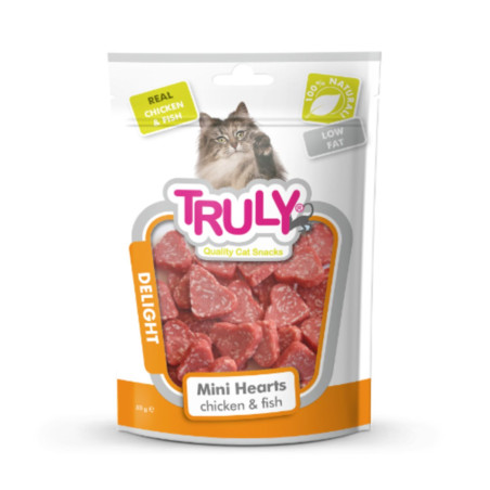 Truly gato Corazones pollo&pescado 50 gr