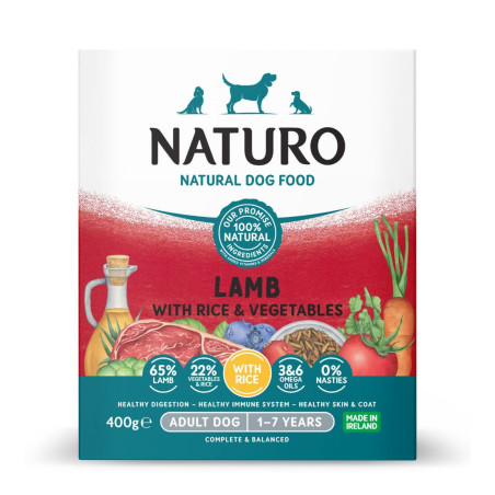 Naturo perro adult cordero&arroz 400g