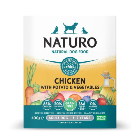 Naturo perro adult gf pollo & patatas 400gr