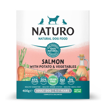 Naturo perro adult gf salmón & patatas 400g