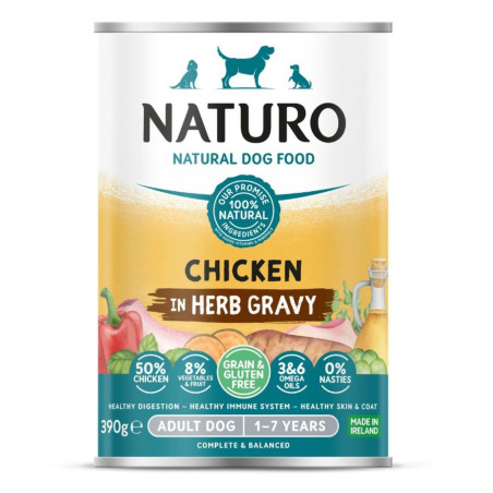 Naturo perro lata pollo & vegetales 390g