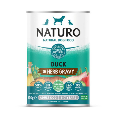 Naturo perro lata pato & vegetales 390g