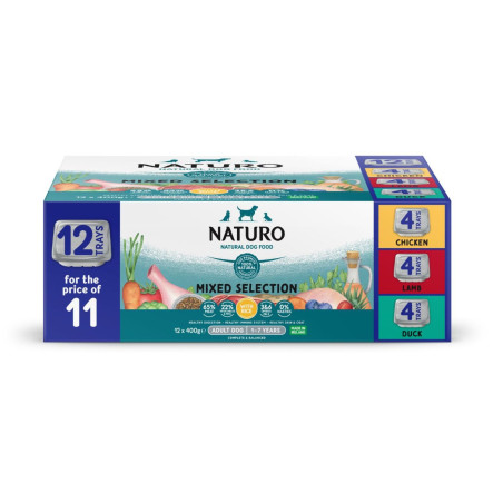 Naturo perro adult multipack 12x 400g