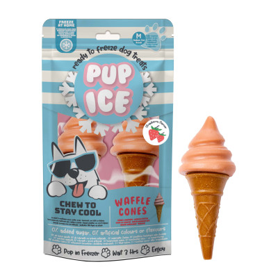 Pup Ice Waffle Fresa 110g