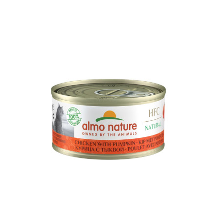 Almo Gato HFC Natural Lata 70g Pollo y Calabaza