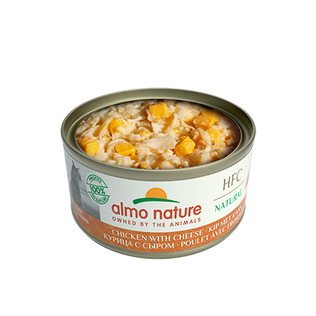 Almo Gato HFC Natural Lata 70g Pollo y Queso