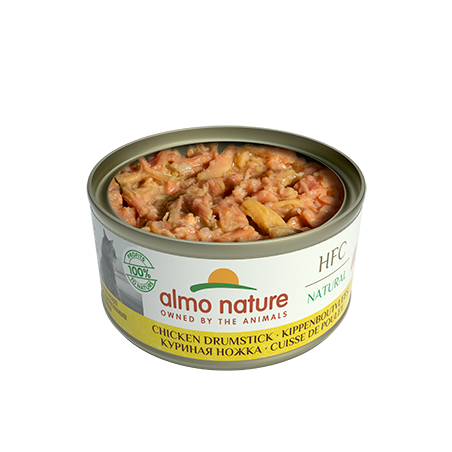 Almo Gato HFC Natural Lata 70g Muslo de Pollo