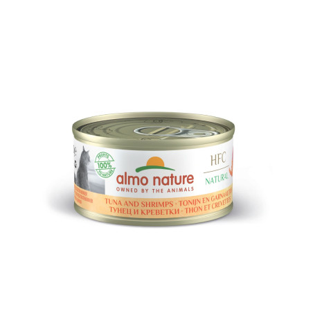 Almo Nature HFC Natural Lata para Gatos - Atún & Camarón 70g