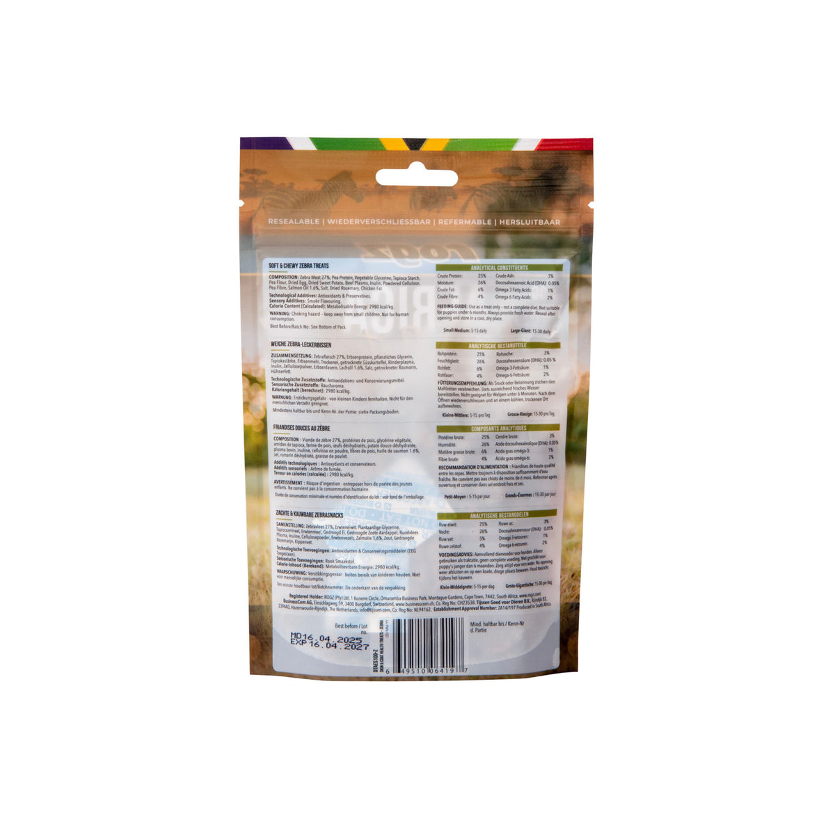Rogz Snack Skin&Coat Zebra 100 gr (6)