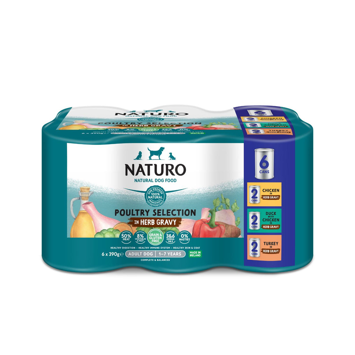 Naturo Dog Lata Multipack 6 x 390 g (4)