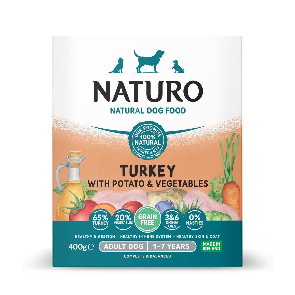 Naturo Dog Adult Grain Free Pavo & Patata 400 g (7)