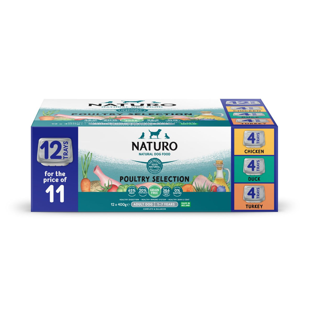 Naturo Dog Adult Multipack Grain Free 12 x 400 g
