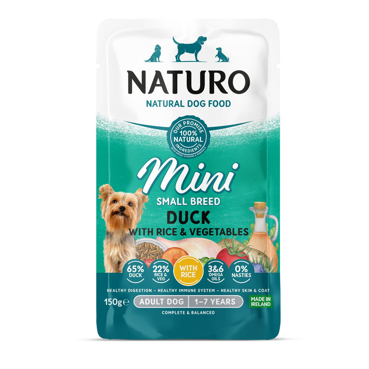Naturo Dog Adult Mini Pato & Arroz 150 g (8)