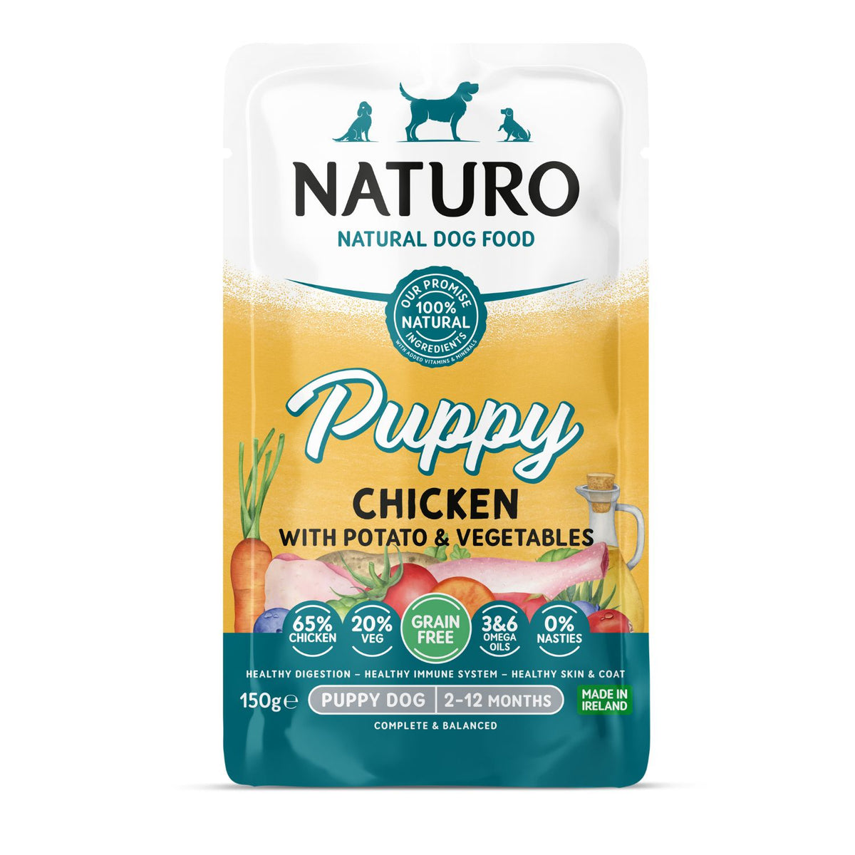 Naturo Dog Puppy Grain Free Pollo & Patatas 150 g (8)