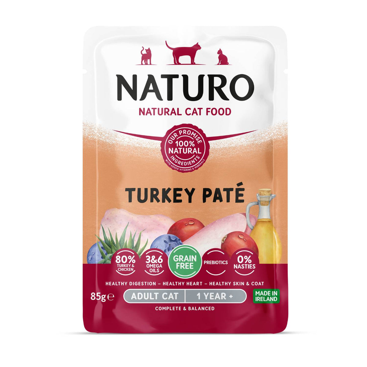 Naturo Cat Paté Pavo 85 g (12)