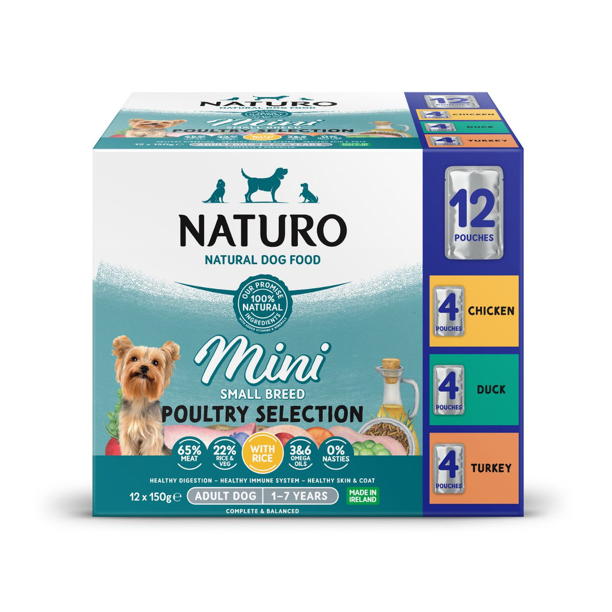 Naturo Dog Adult Mini Multipack 12 x 150 g (4)
