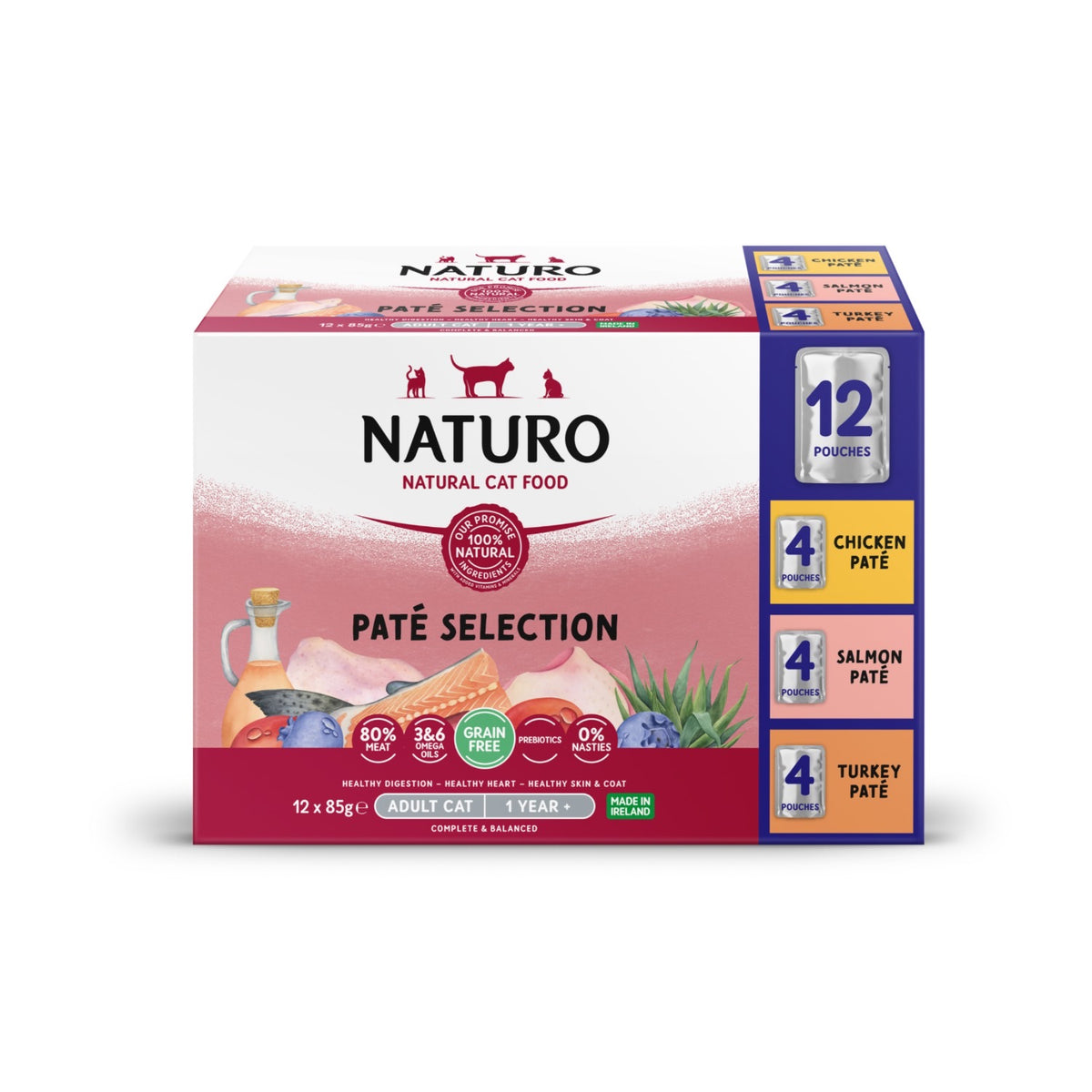 Naturo Cat Paté Multipack 12 x 85 g (4)