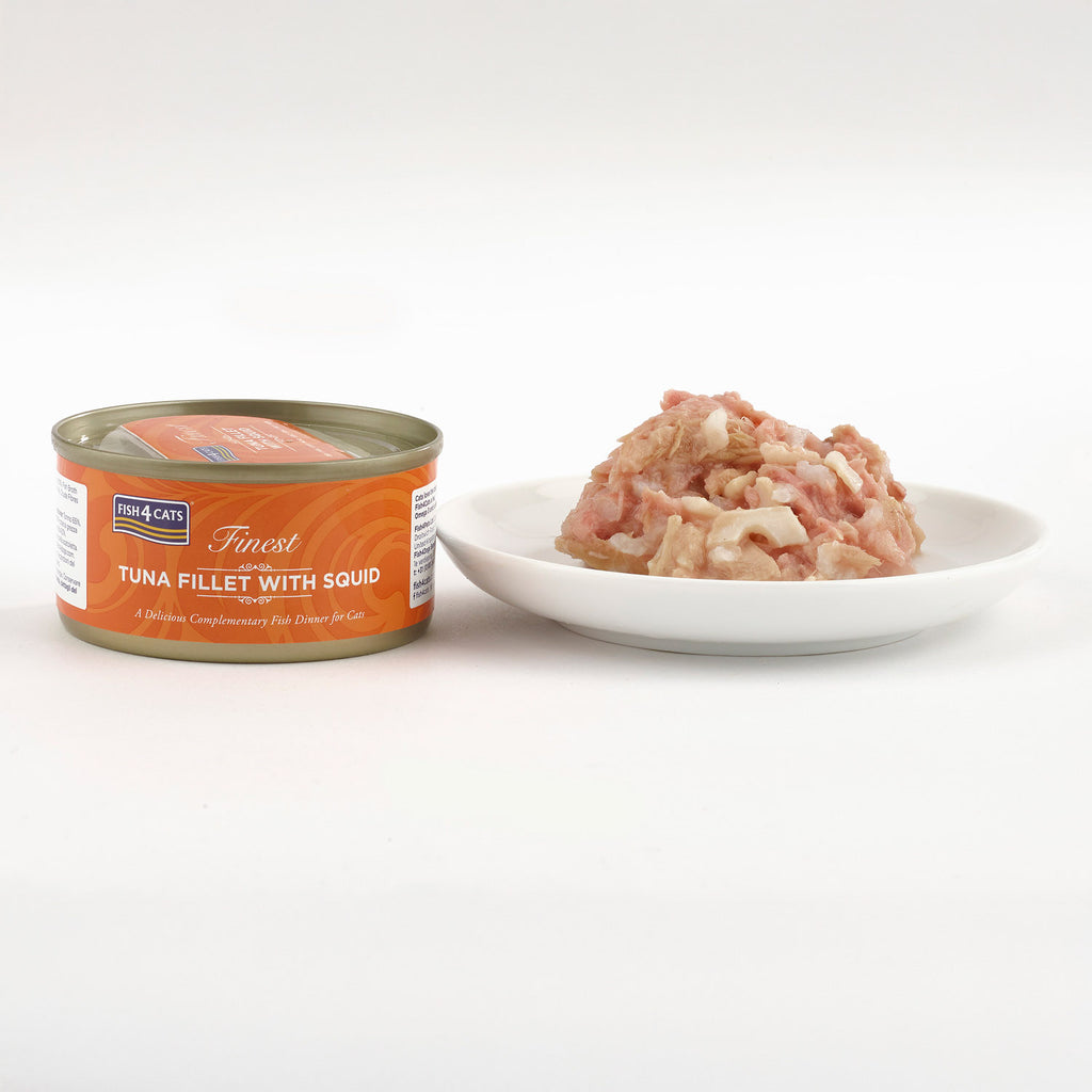 Fish4Cats Lata Filete de Atún con Calamar 70 g (10)
