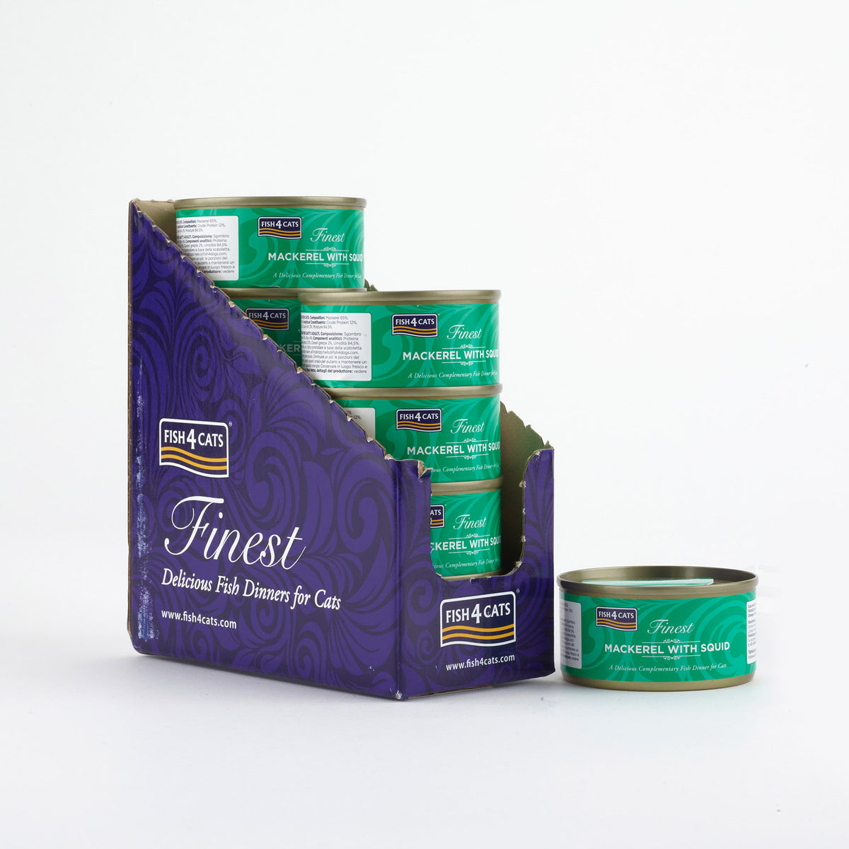 Fish4Cats Lata Caballa con Calamar 70 g (10)
