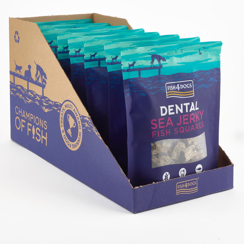 Fish4Dogs Dental Sea Jerky Fish Squares 115 g (10)