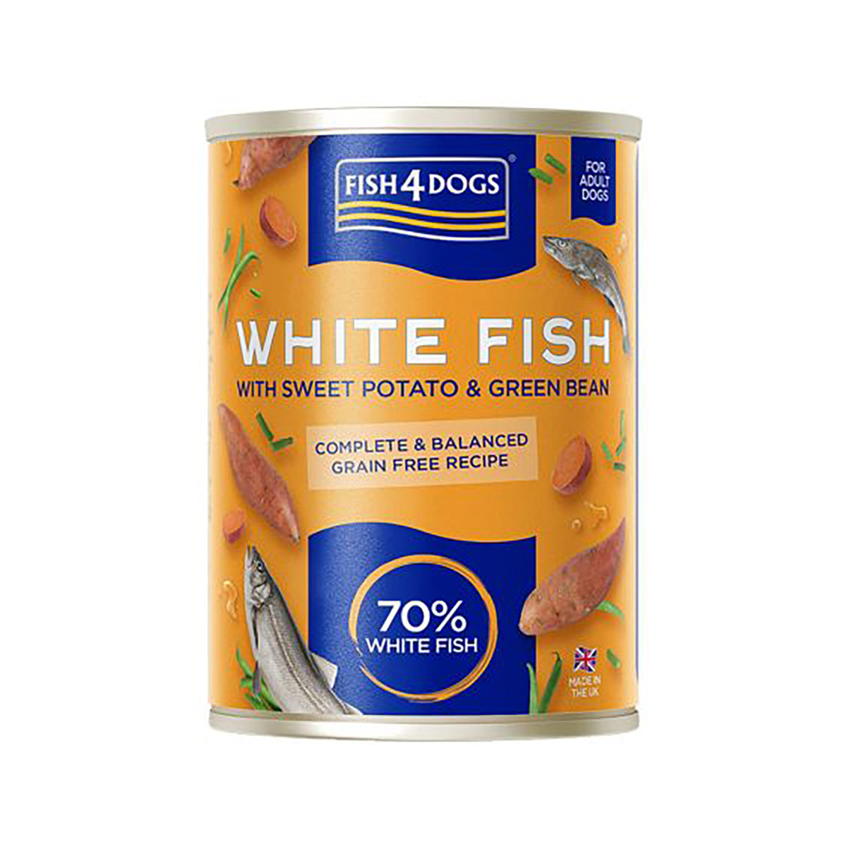 Fish4Dogs Lata Pescado Blanco & Boniato 395 g (6)