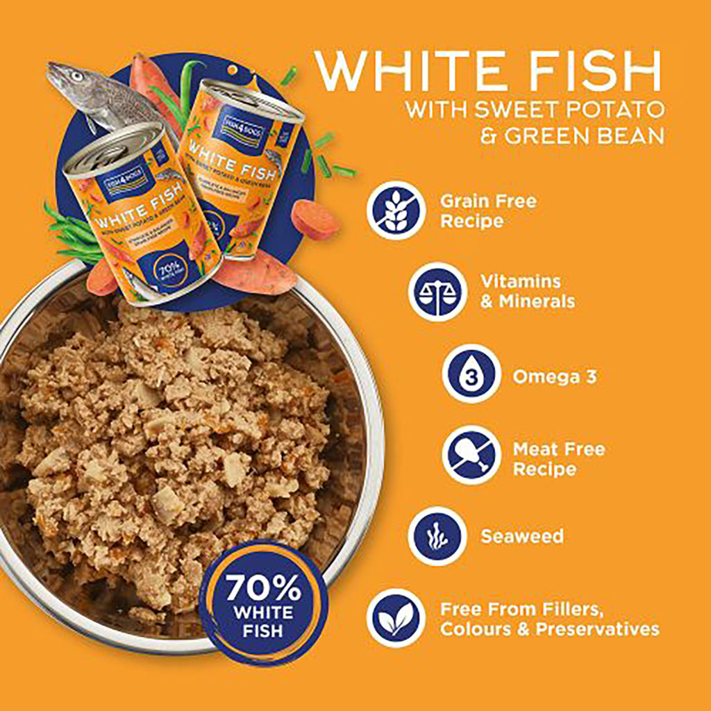 Fish4Dogs Lata Pescado Blanco & Boniato 395 g (6)