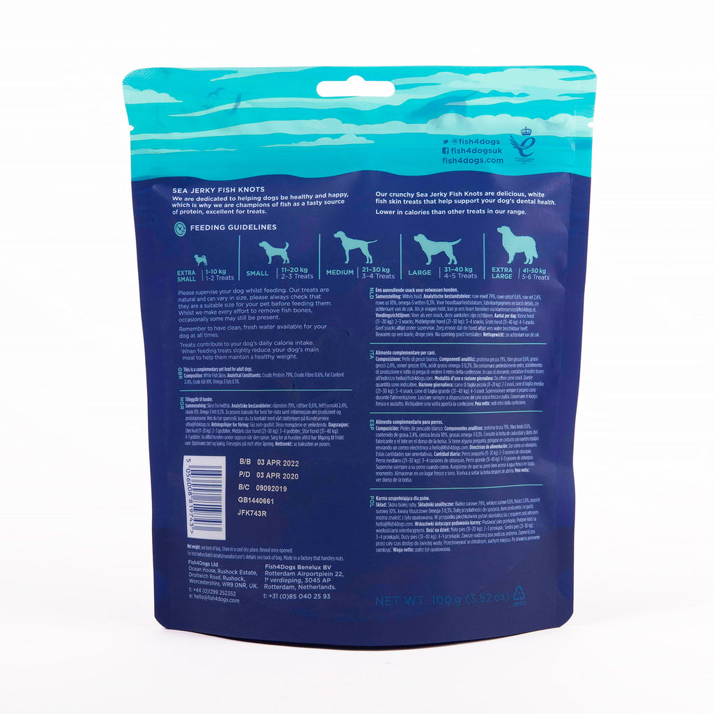 Fish4Dogs Dental Sea Jerky Fish Knots 100 g (10)