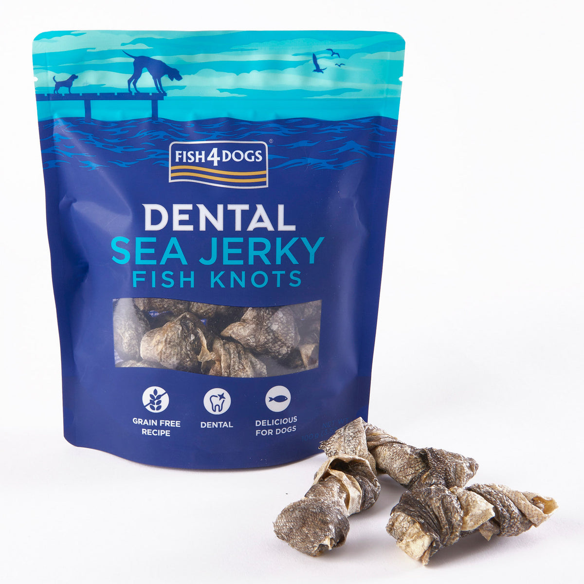 Fish4Dogs Dental Sea Jerky Fish Knots 100 g (10)