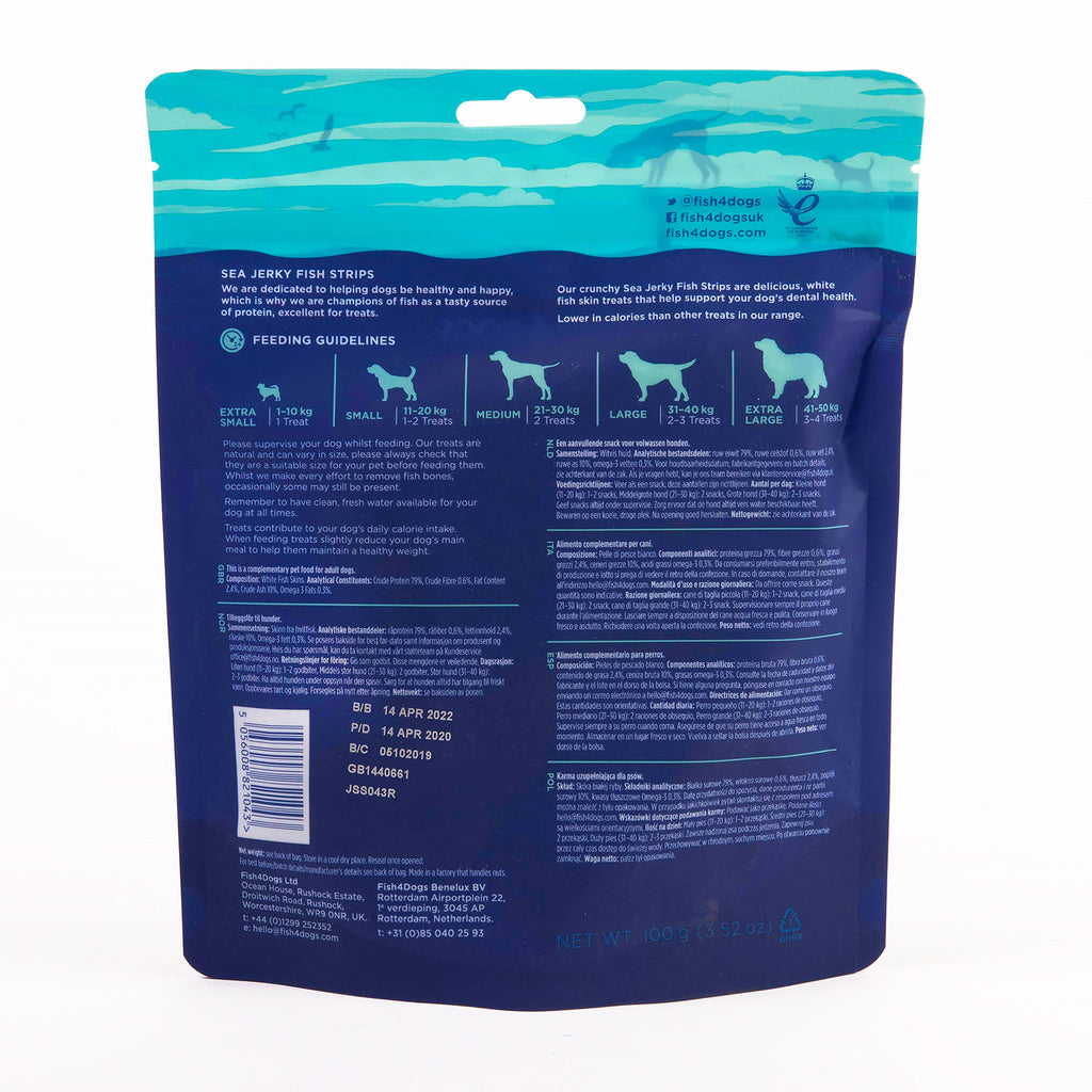 Fish4Dogs Dental Sea Jerky Fish Strips 100 g (10)