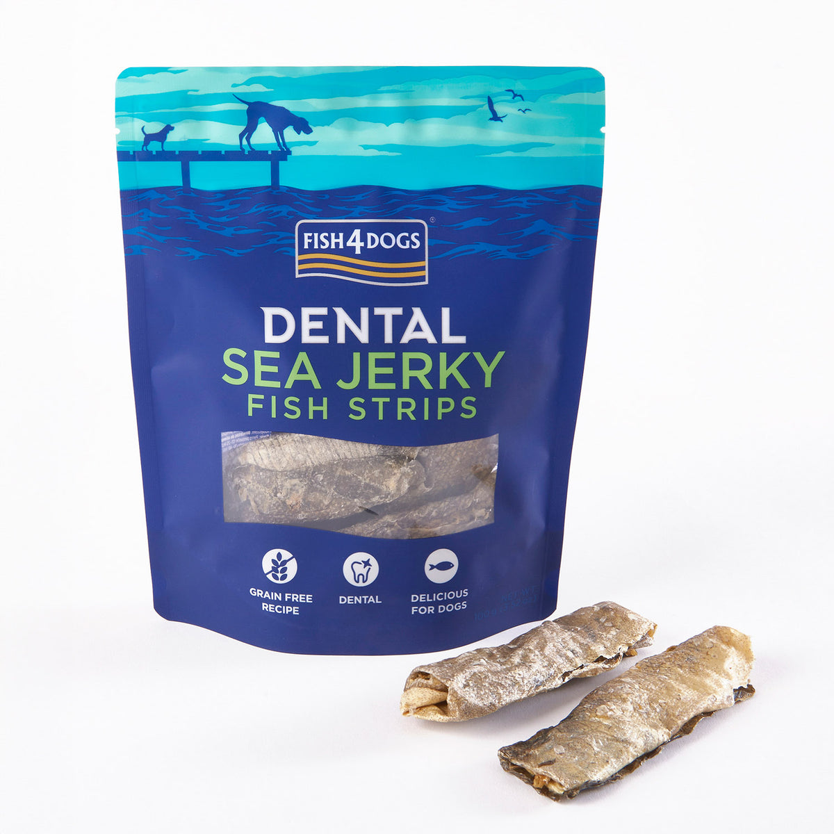 Fish4Dogs Dental Sea Jerky Fish Strips 100 g (10)