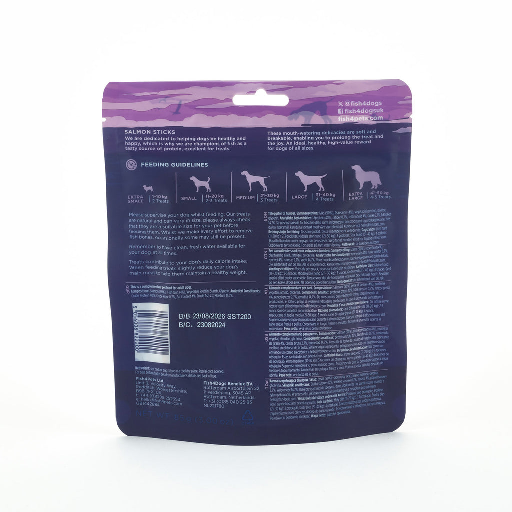 Fish4Dogs Love Salmón Sticks 85 g (10)