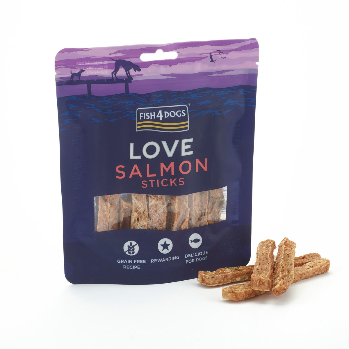 Fish4Dogs Love Salmón Sticks 85 g (10)