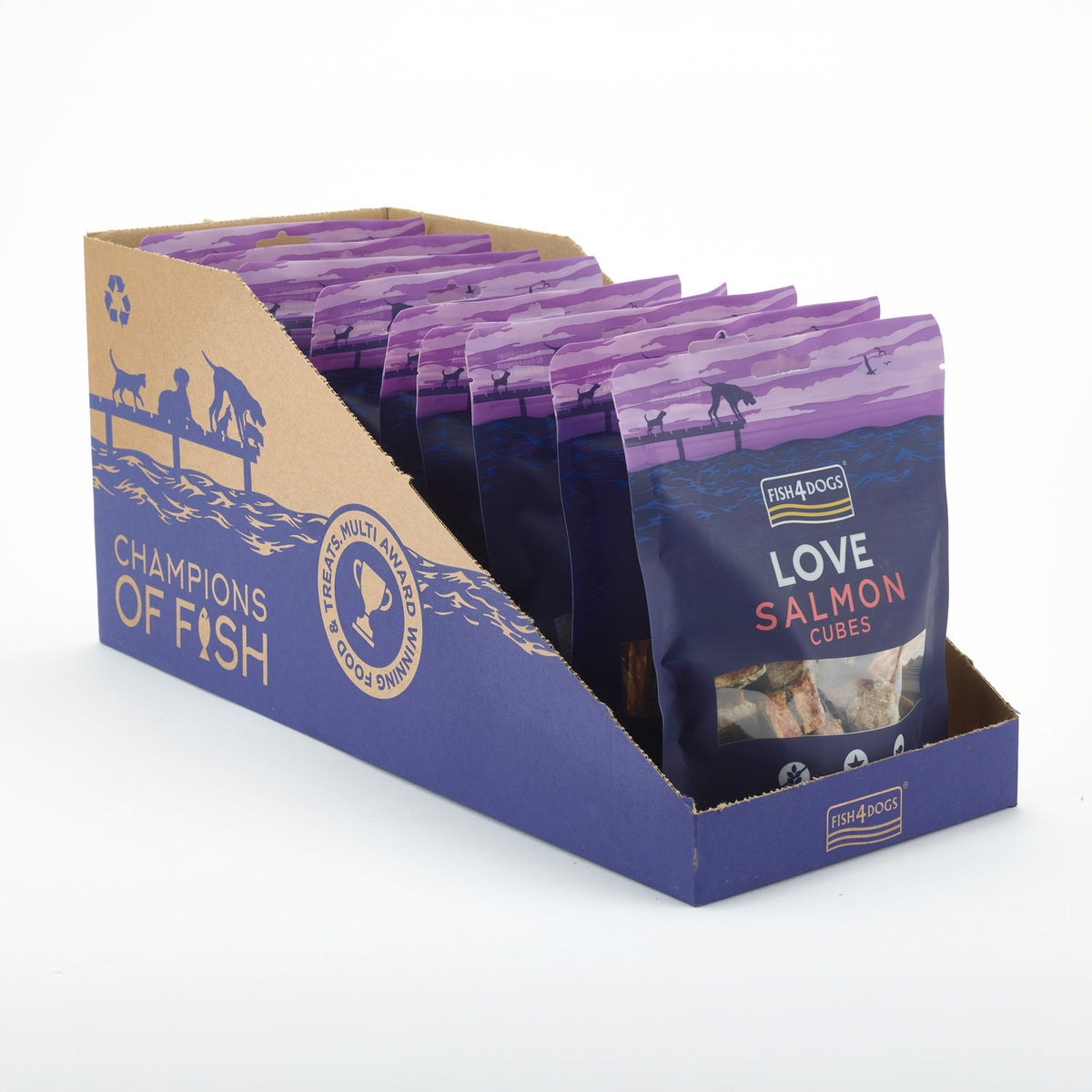 Fish4Dogs Love Salmón Cubos 85 g (10)
