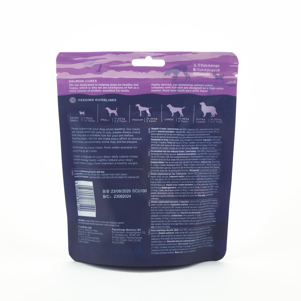 Fish4Dogs Love Salmón Cubos 85 g (10)