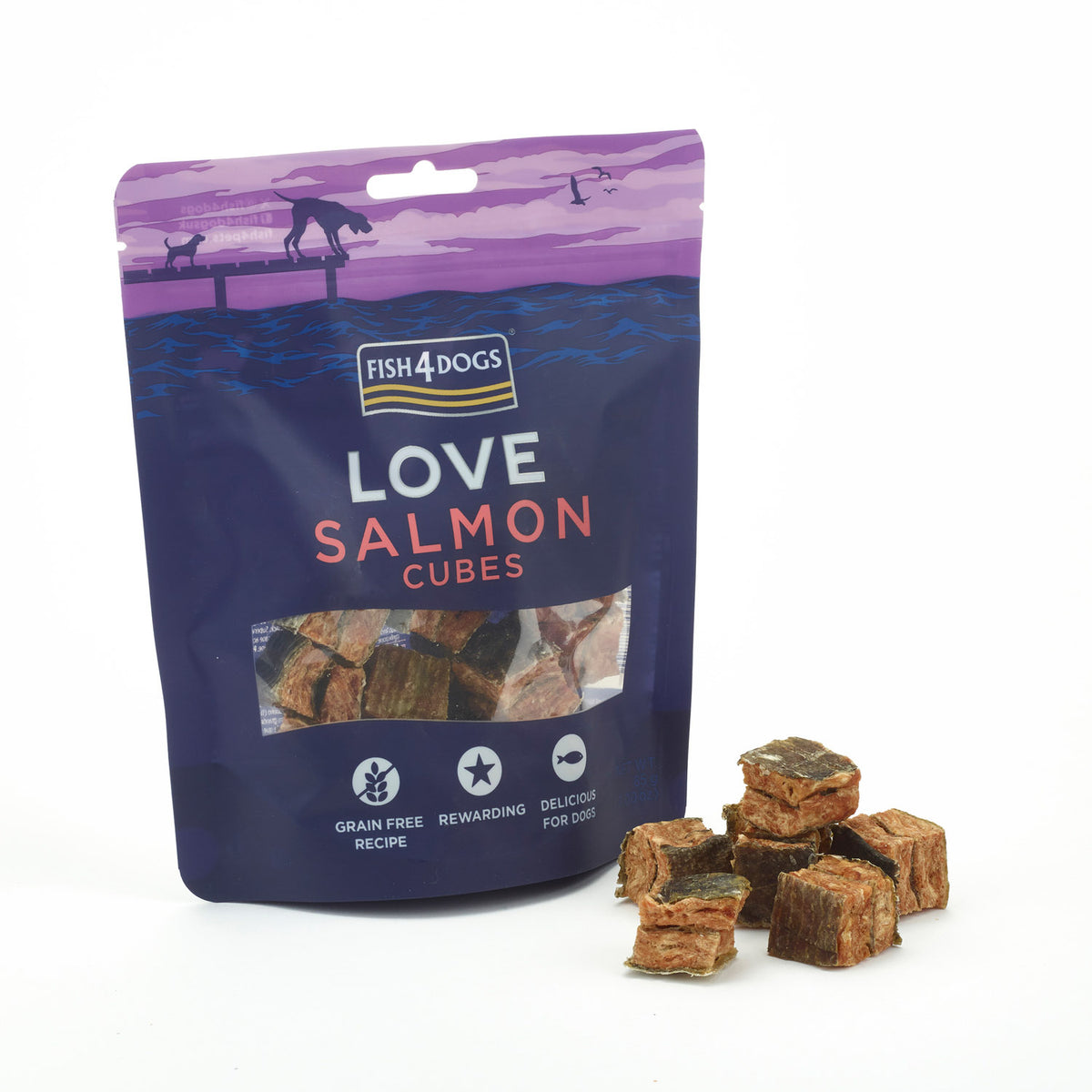 Fish4Dogs Love Salmón Cubos 85 g (10)