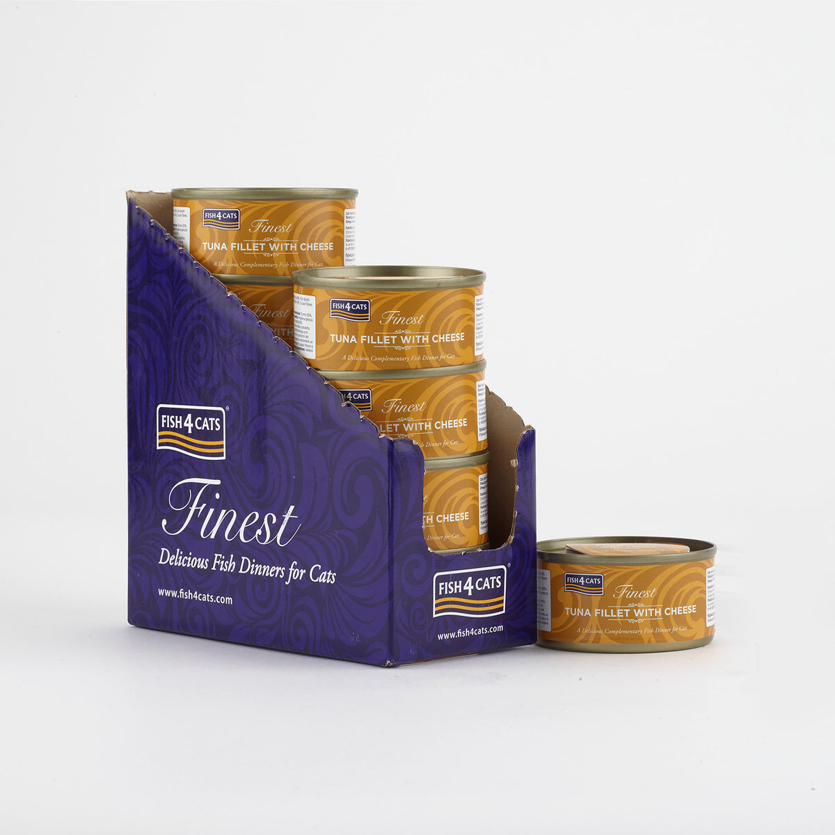 Fish4Cats Lata Filete de Atún con Queso 70 g (10)
