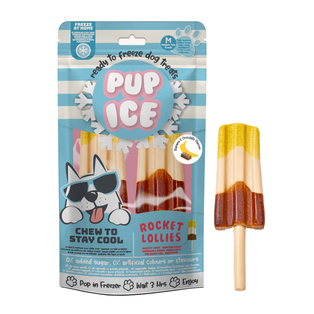 Pup Ice 2 Rocket Chocolate&Platano 90g (12)
