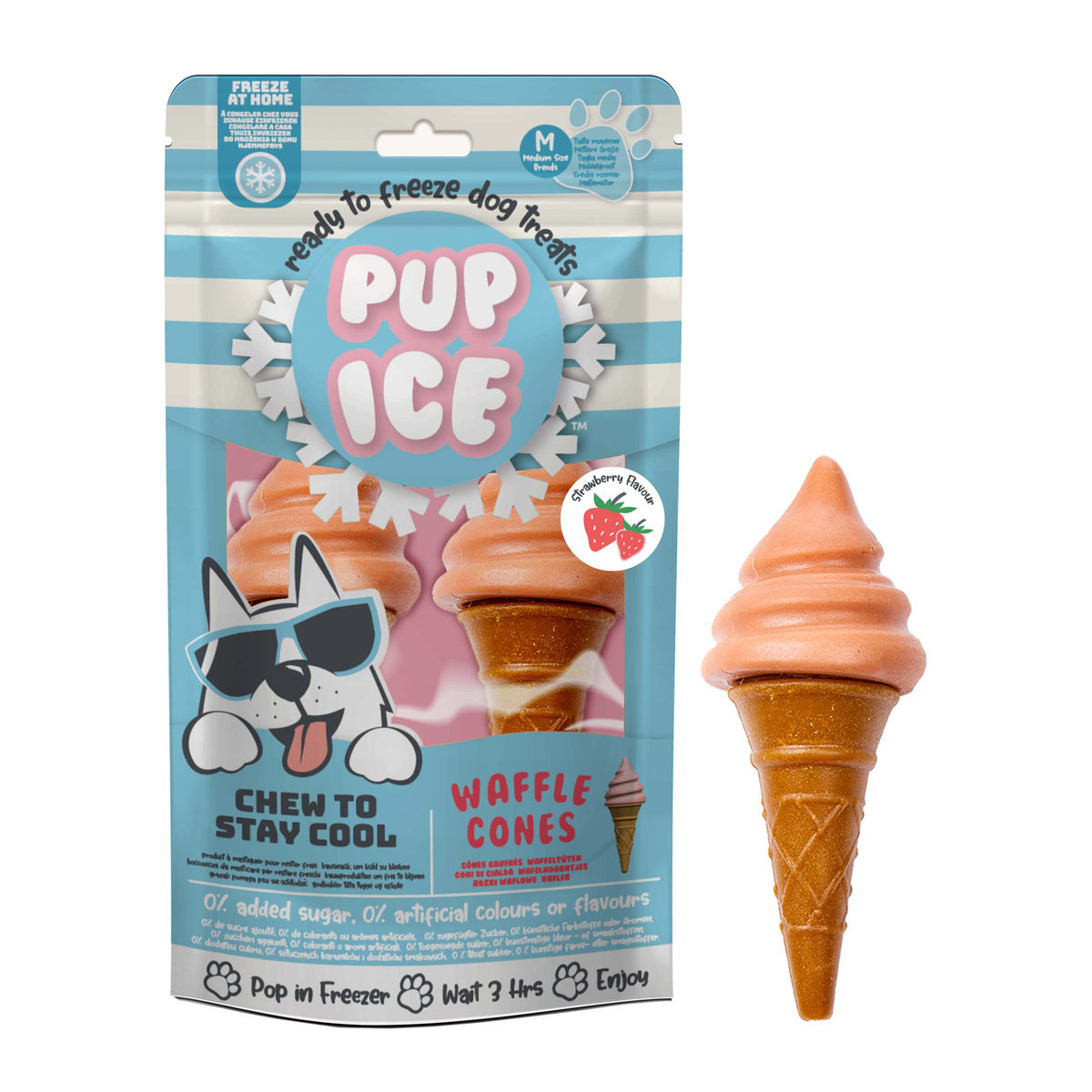 Pup Ice 2 Waffle Fresa 110g (10)