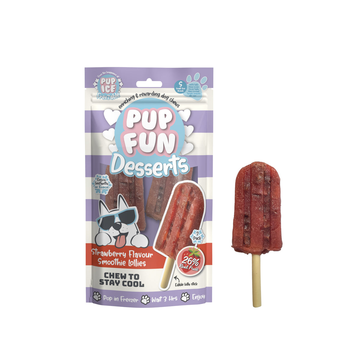 Pup Ice Smoothie Fresa 2 uds 60gr (14)