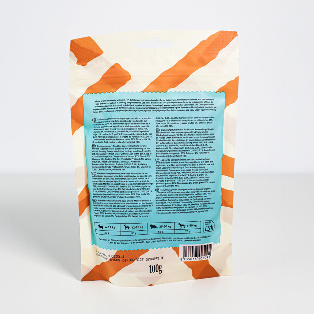 Snacks Mini Tiras de Pollo - Pack x 12 bolsas
