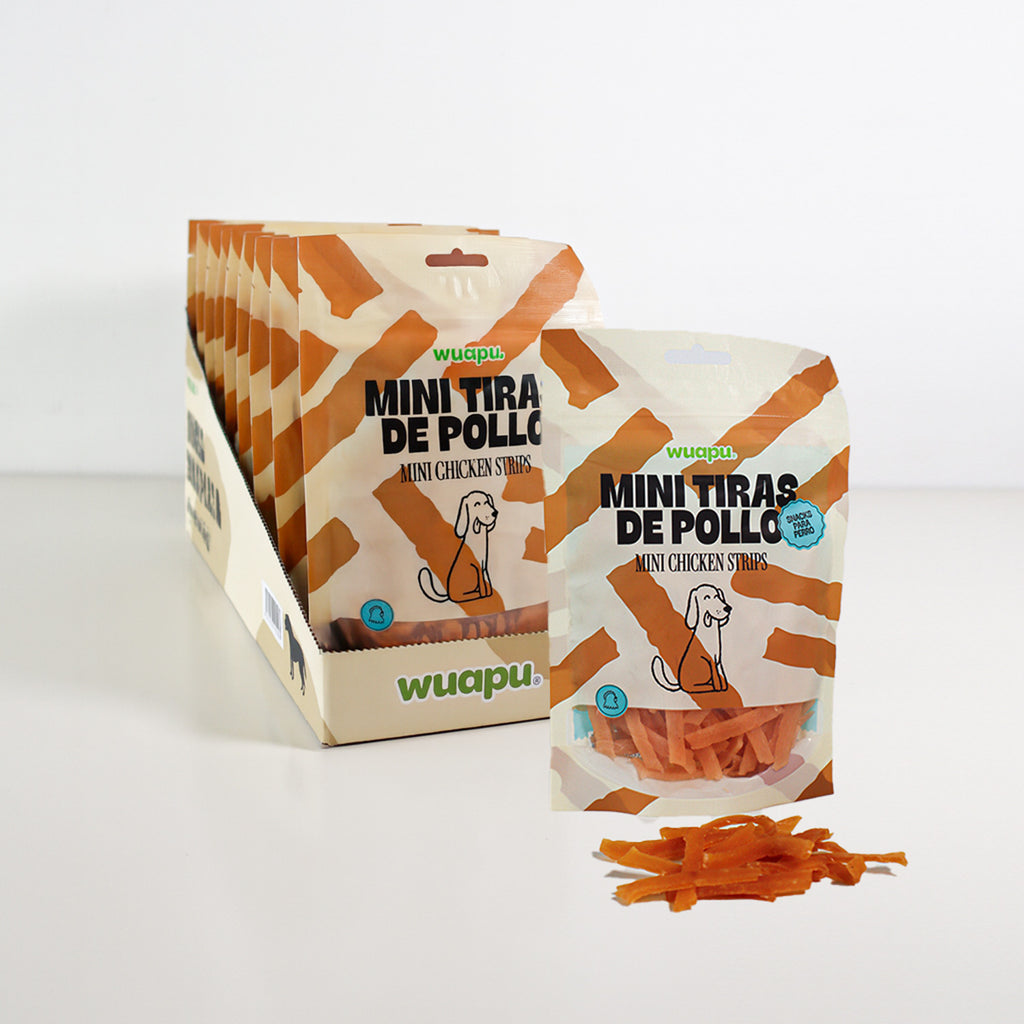 Snacks Mini Tiras de Pollo - Pack x 12 bolsas