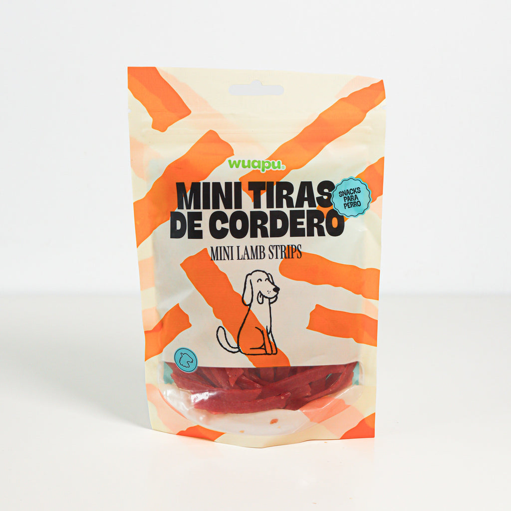 Snacks Mini tiras de Cordero - Pack x 12 bolsas