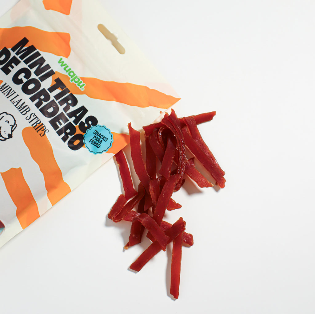 Snacks Mini tiras de Cordero - Pack x 12 bolsas