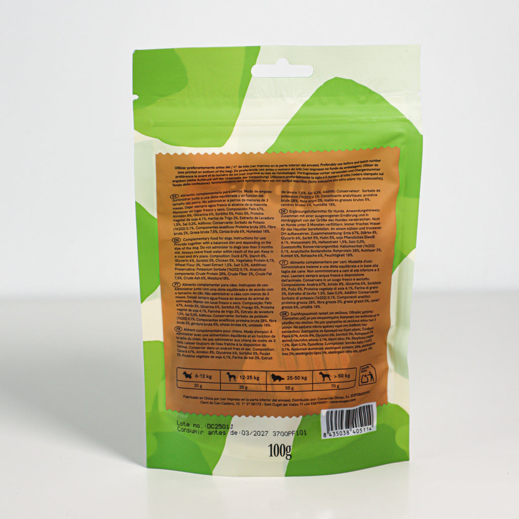 Snacks Dados de Pato - Pack x 12 bolsas