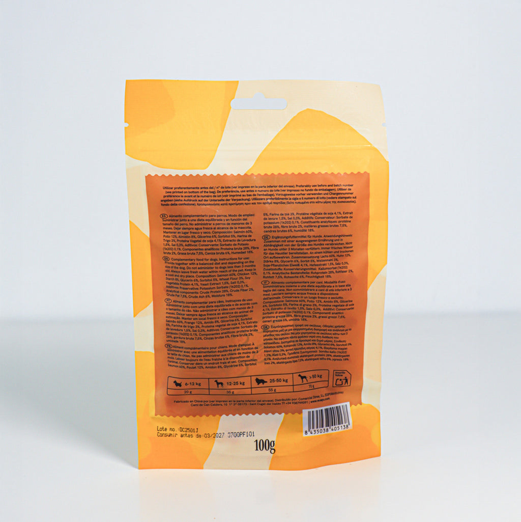 Snacks Dados de Salmón - Pack x 12 bolsas