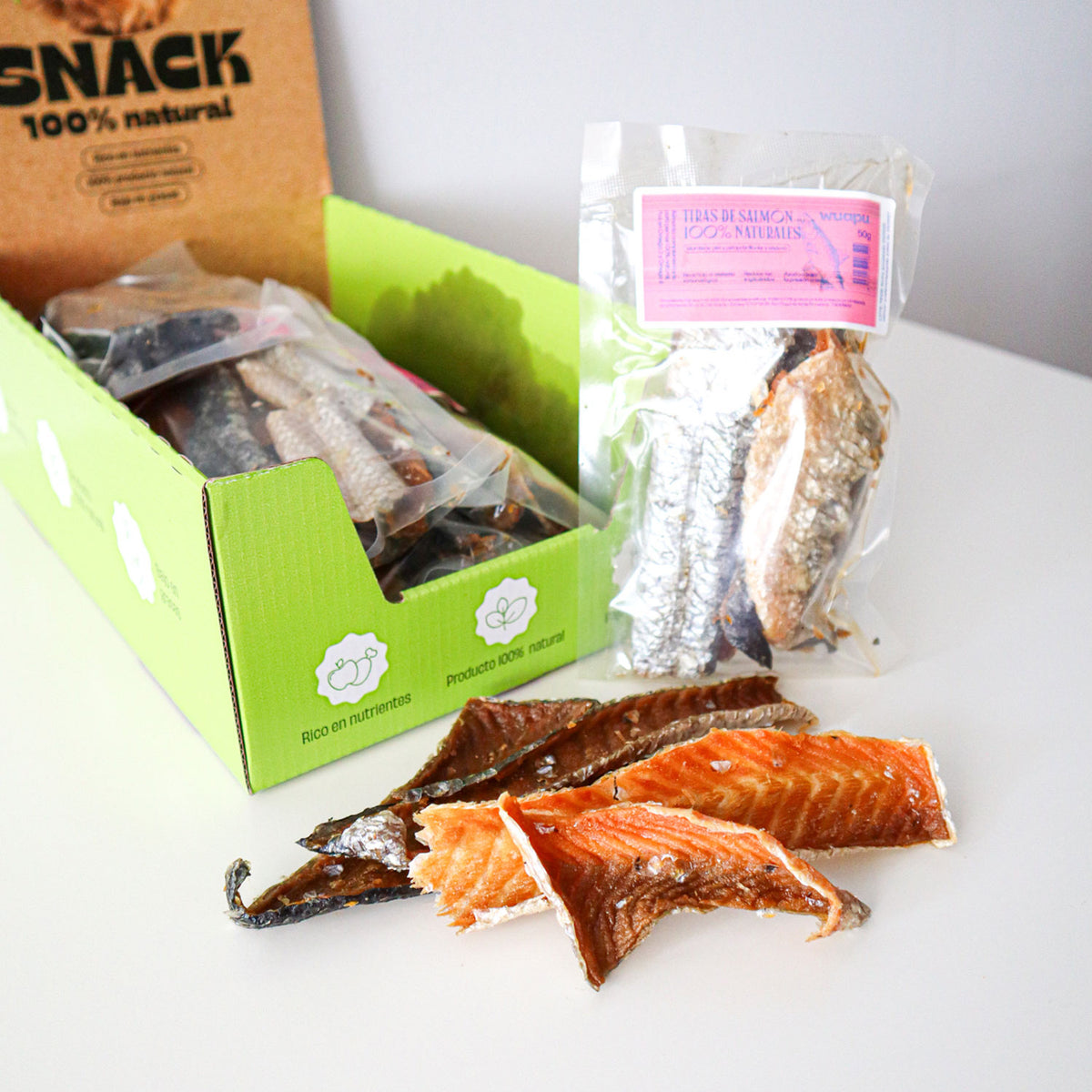 Snack Tiras de salmón -  Pack x 12 bolsas