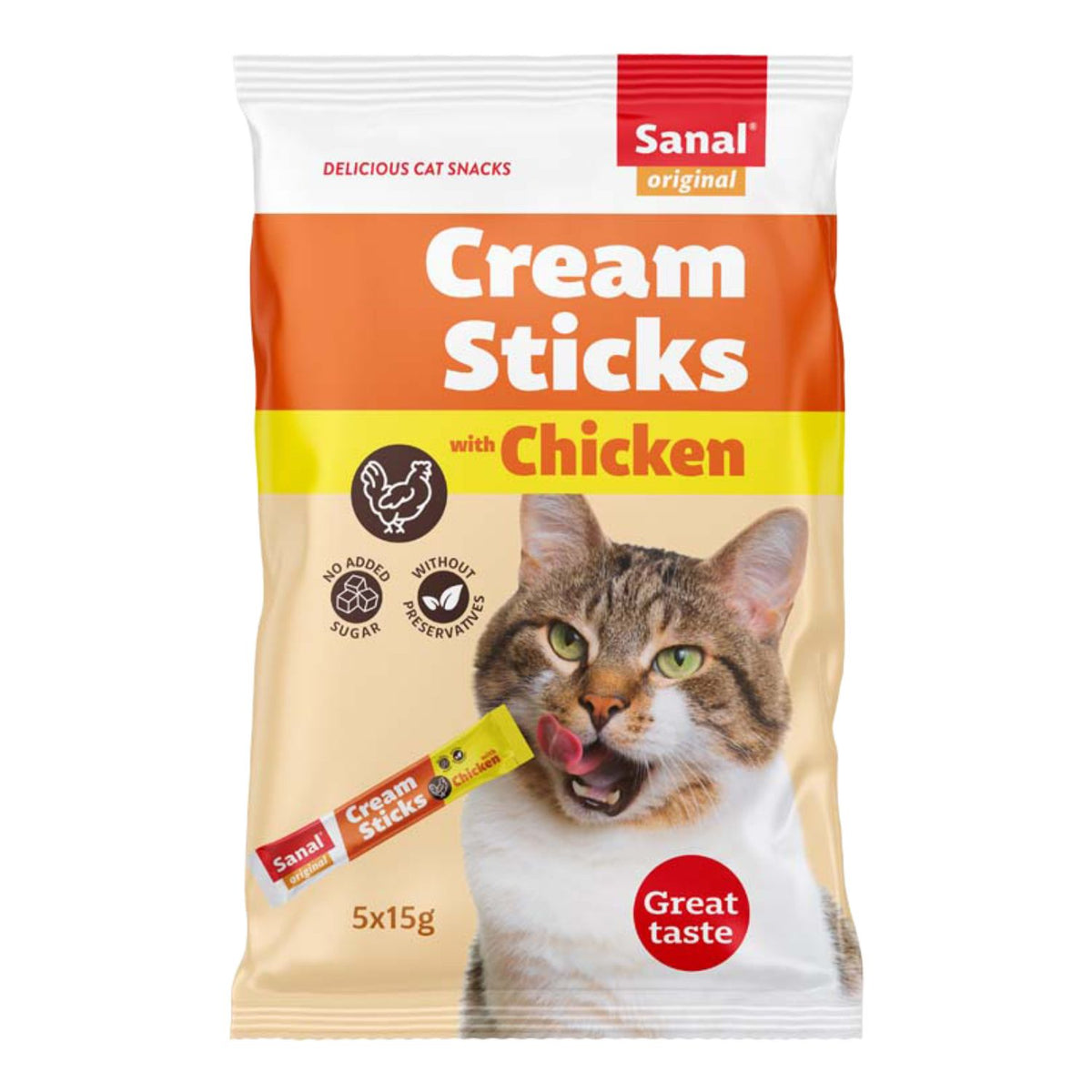 Sanal Cream Snacks Pollo 5x15g Exp 20 ud